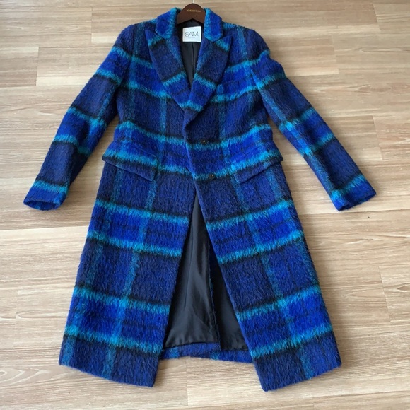 SAM New York brushed wool multicolored women’s size small pea coat made Bulgaria - Picture 1 of 17